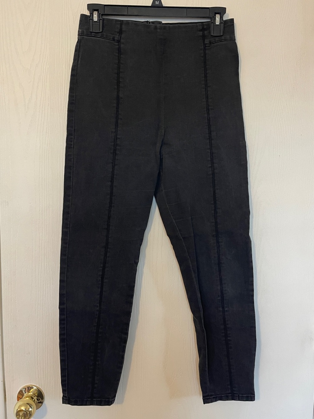 Black High-Rise Seam-Front Women’s Jeans